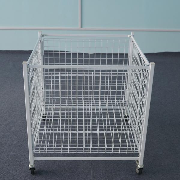 Buy cheap Supermarket Retail Display Baskets Steel Wire Dump Bins With Wheels from wholesalers