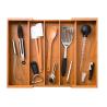 Buy cheap Multipurpose Design Bamboo Expandable Cutlery Tray 5 Large Compartment from wholesalers