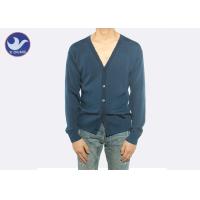 Buy cheap Flat Knitted Mens Cable Knit Button Down Cardigan Full Sleeves Anti - Shrink product
