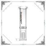 Clear Double 6 Arms Percolator Bongs Honeycomb Perc Hookah Straight Tube Glass