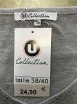 V Neck Woman's Casual Sweaters White Grey 84% Viscose 16% Polyamide