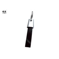 Buy cheap 27 G Black Custom Leather Keychains Silver Metal For Printed Logo SGS Approval product