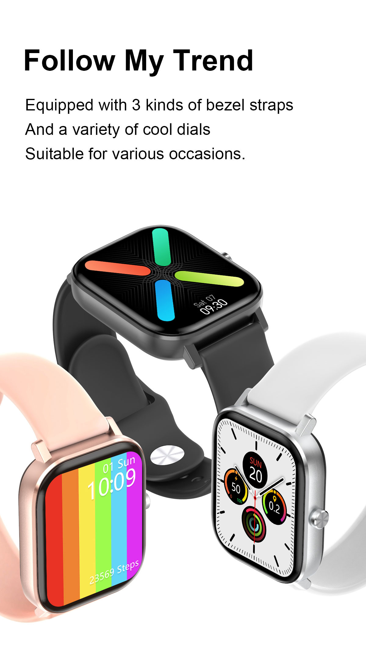 1.75 Inch Fitness Tracker W26M Bte Call Ip68 Sports Smart Watch