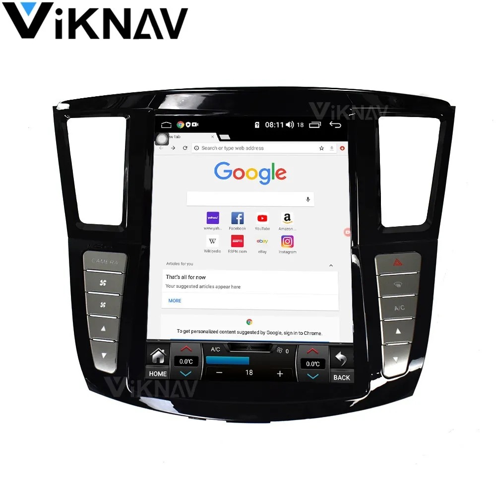 12.1 Inch Touch Screen Car radio For Infiniti JX35 QX60 GPS Navigation Multimedia Player Android Wireless Carplay BT
