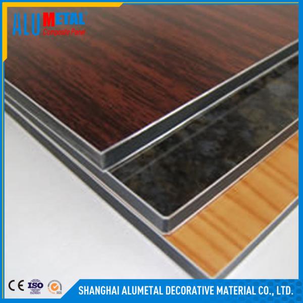 Buy cheap 2 / 3 / 4 / 5 / 6mm Fireproof Wooden Aluminum Composite Panel Sheet FEVE from wholesalers