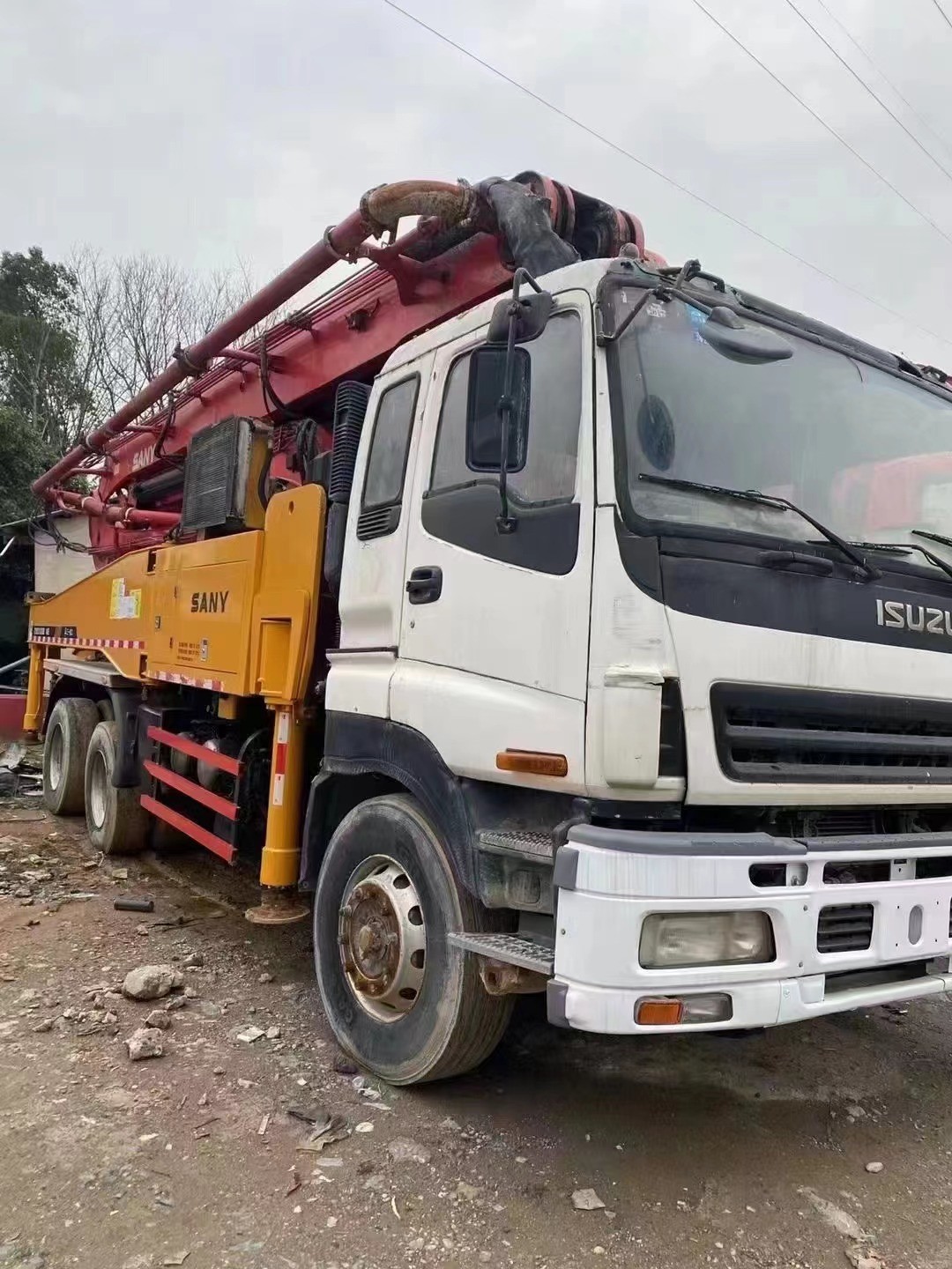 2012year 46m 49m 60m 62m Used Concrete Pump Truck for Sany Heavy Duty ISUZU
