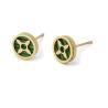 Buy cheap Green Plum Yellow Turquoise Earrings Men's Stainless Steel Stud Earrings from wholesalers