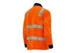 Comfortable Long Sleeve Safety Shirts / Orange Hi Vis T Shirts Flat Knitted