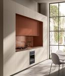 Brown Red Melamine Kitchen Cabinet Fitted Custom Modern Kitchen Cabinets