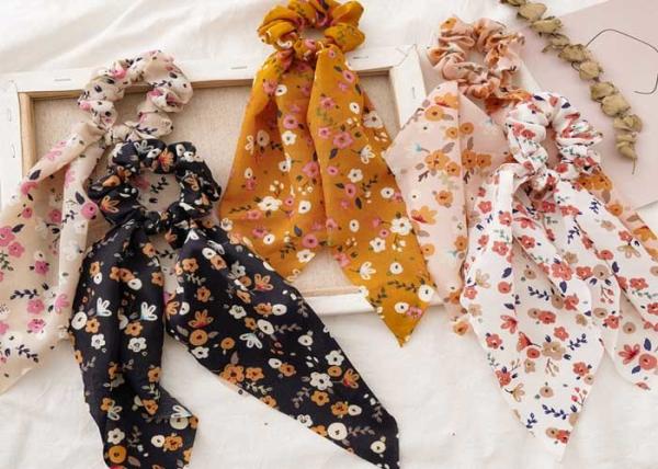 Buy cheap Korean flower fashion fresh hair band streamer hair bun accessories Japanese Korean ins sweet head OEM logo from wholesalers