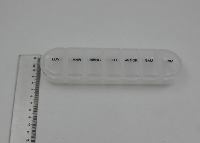 7 Compartments Medication Pocket Plastic Pill Box , Travel Pill Case