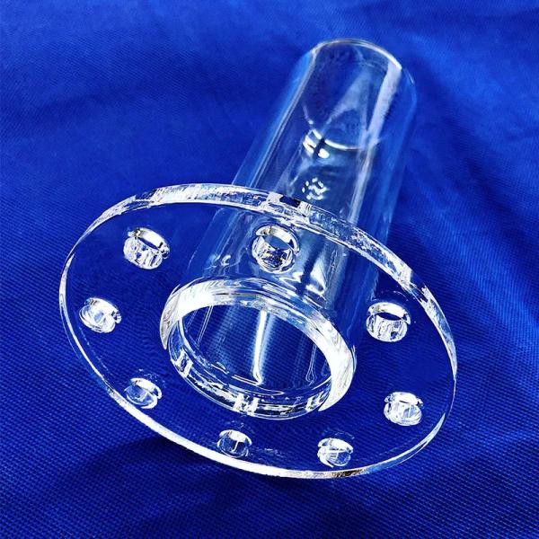 Buy cheap Factory Custom High Temperature Welded Flange Quartz Pipe from wholesalers