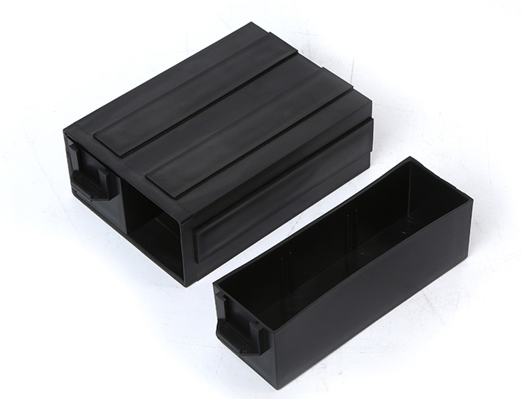 Black Plastic Drawer Type ESD Component Storage Antistatic Bin Box