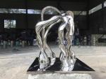 Contemporary Modern Abstract Sculpture , Stainless Steel Metal Lawn Ornaments