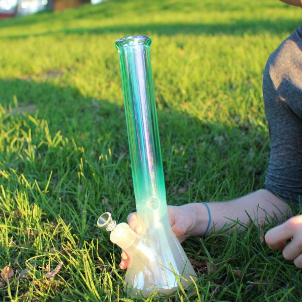 Buy cheap 16" Water Pipes Glass Bongs Huge Ocean Blue Beaker Hookah from wholesalers