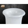 Buy cheap Indoor Shiny White Fiberglass Planters Floor Vases Cup Shape Large Pots from wholesalers