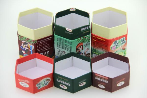 Quality Tea Paper Cans Packaging Hexagon Shape Paper Cans. for sale