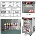 Continuous Production Capacity 540 cups /70g Soft Serve Ice Cream Machine 7