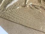 Soft Flexible 3mm Metal Sequin Mesh Gold Aluminum Haute Garments Fabric
