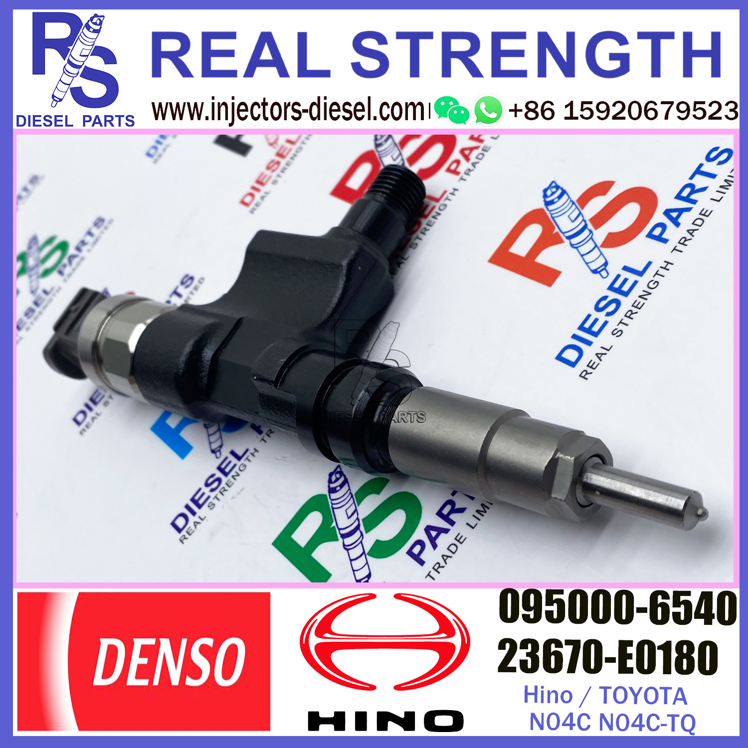 Original diesel common rail injector 095000-6540 095000-6541 for TOYOTA HINO 23670-E0180 23670-E0181 23670-78130