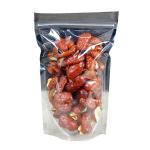 Clear Mylar Flat Bottom Stand Up Pouch 3.5g Laminated Foil Pouches QS