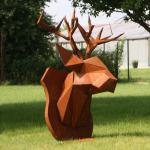 SGS TUV Modern Corten Outdoor Bronze Statues Bronze Yard Statues 175cm