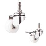 50mm Anti Rustic 50KG Capacity Nylon Swivel Casters With Plain Bearing