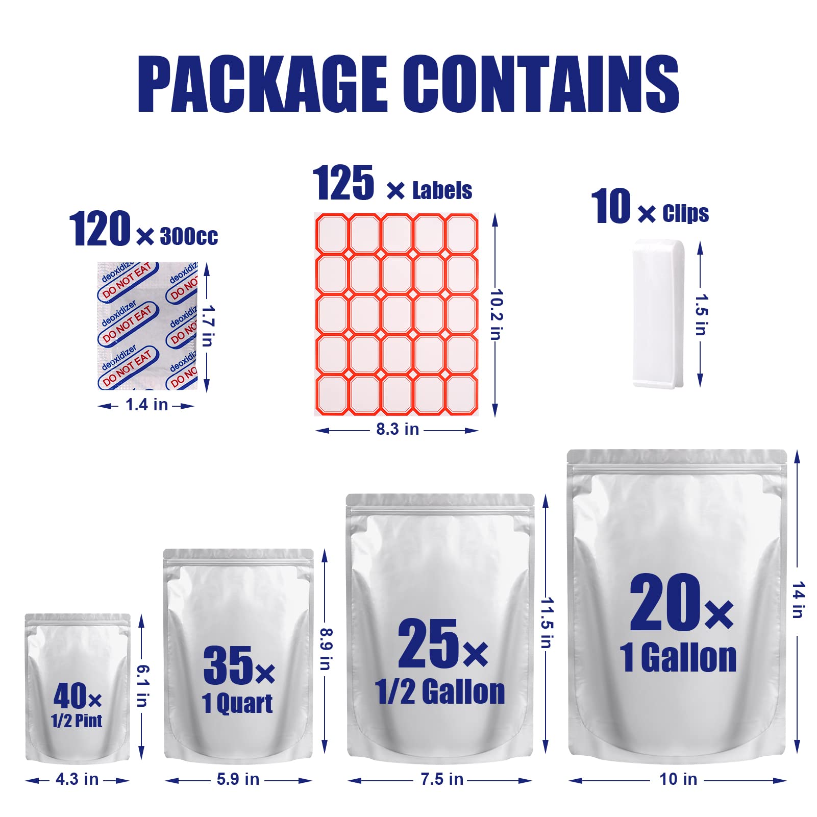 Oxygen Absorbers Custom Mylar Bag Resesealable Stand Up Aluminum Foil Food Storage