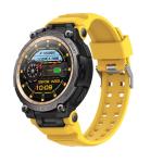 Yellow Bluetooth Calling Smart Watch Compass Sleep Tracking Heart Rate