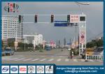 Hot Dip Galvanized Traffic Light Pole , Single Arm Traffic Signal Pole
