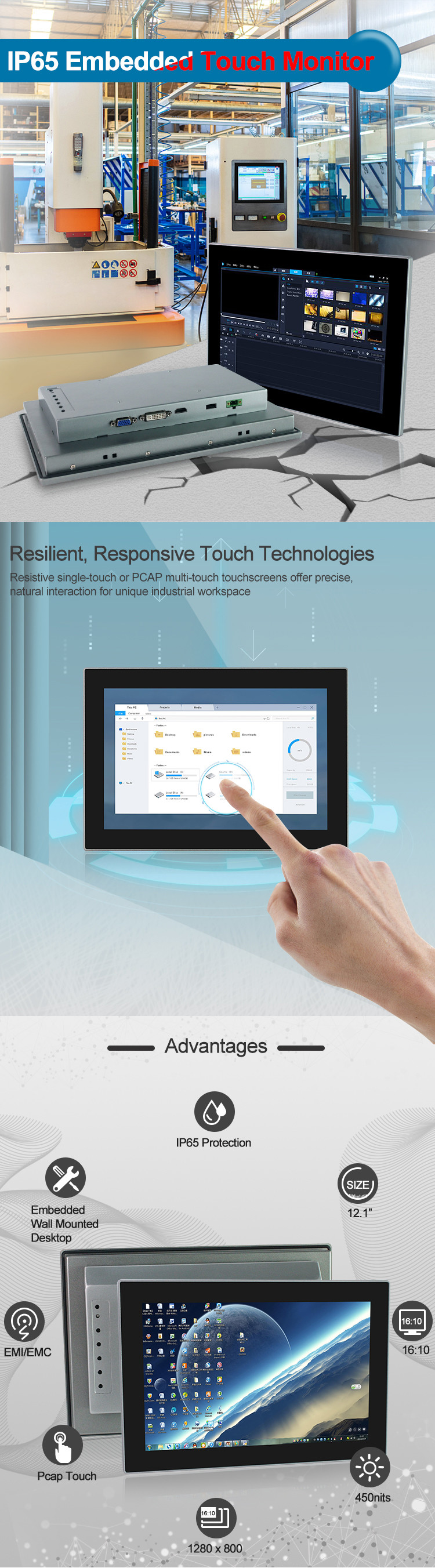 OEM Capacitive Touchscreen Display