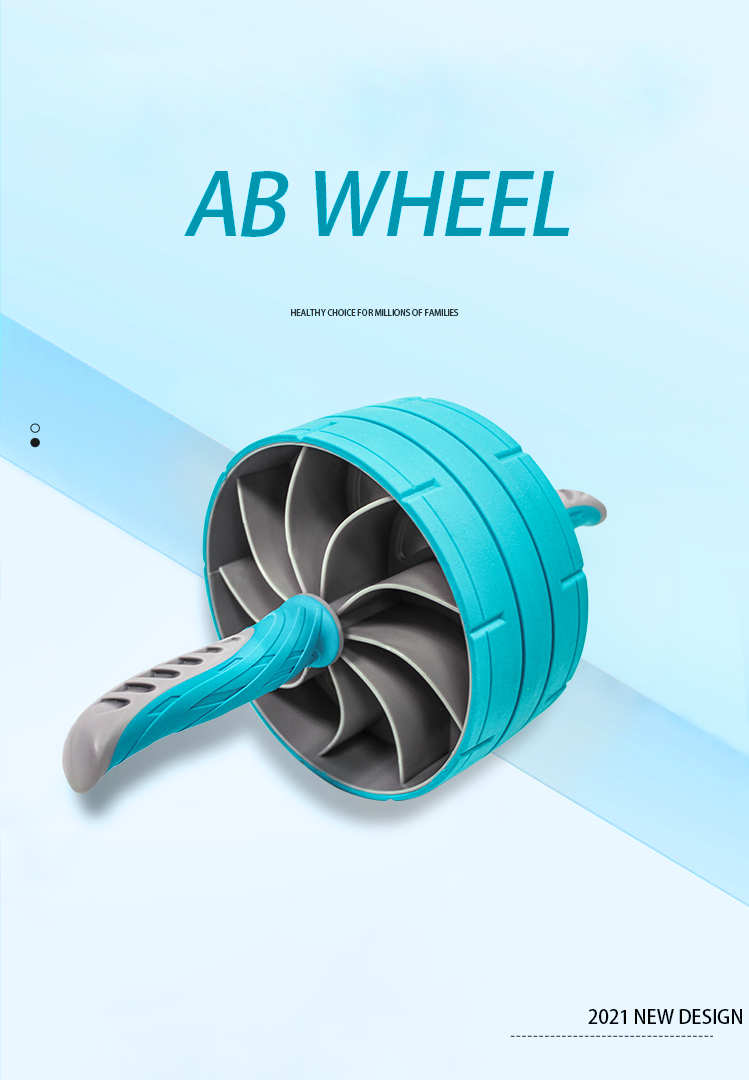 17.8cm 665g Exercise AB Wheel Roller Slipproof Full Body Workout Home Gym