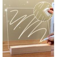 Buy cheap Unique Design Dry Erase Board Light Up Acrylic Stand With Light For Desk Memo product