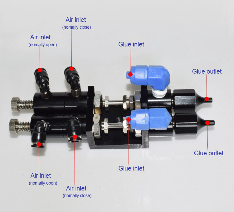 HJD36AB Double Acting Thimble Double Fluid Dispensing Valve for AB glue