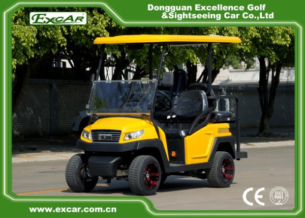 Buy cheap EXCAR Electric Fuel Type Yellow Electric Golf Car 3 - 4 Seater 48V 350AH Trojan Battery from wholesalers