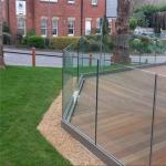 U Channel Glass Deck Railing Systems DIY Installation For Indoor / Outdoor