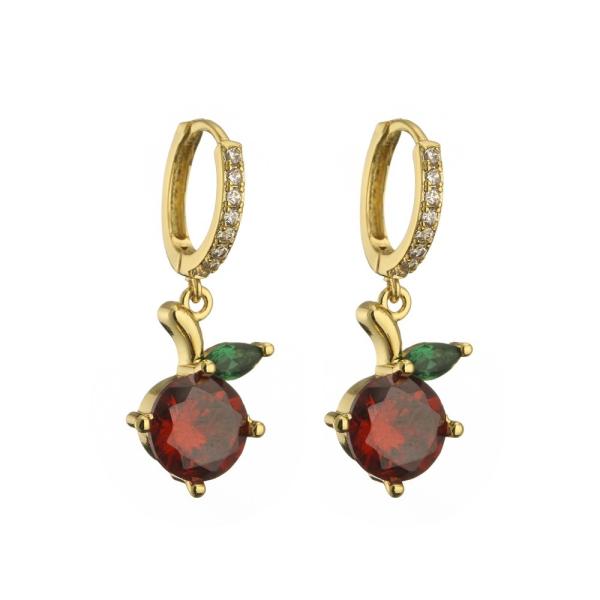Buy cheap Rhinestone Crystal Fruit Earrings Contemporary 925 Silver Hoop Earrings OEM from wholesalers
