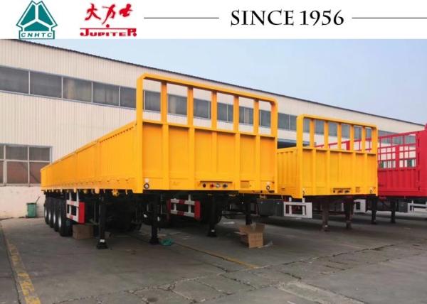 Buy cheap Custom Durable Flatbed Trailer Heavy Duty 4 Axle 500 Mm Side Wall Height from wholesalers
