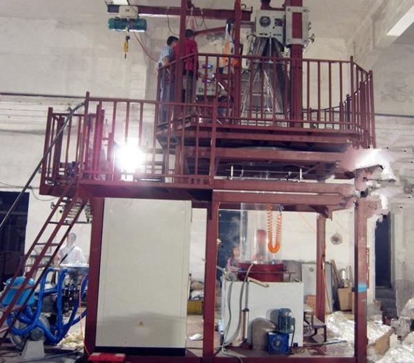 Buy cheap Blown Film Plant With Double Station Wing Machine 90-110Kg/H Output from wholesalers