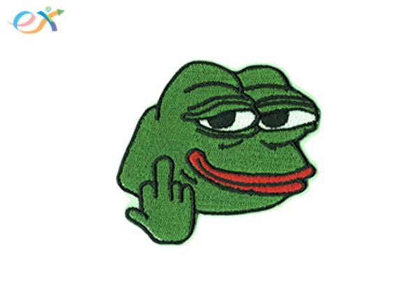 Buy cheap Logo Laughing Pepe LOL Emoji Frog Iron On Patch Embroidered Clothing Accessories from wholesalers
