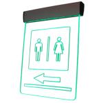 Green LED edgelit acrylic sign 8mm engraved colorful hanging