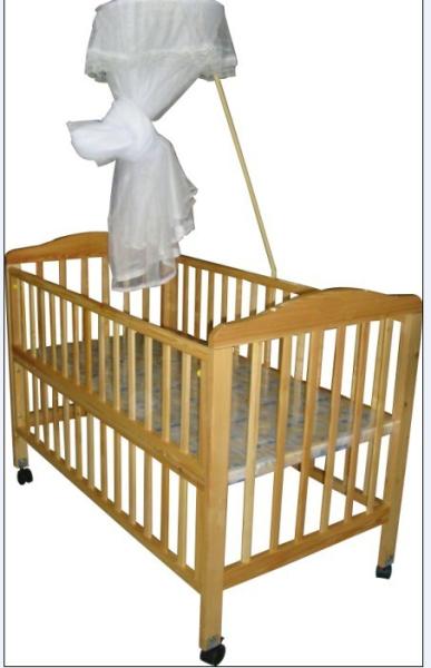 Buy cheap Safety standard Wooden Sleigh Baby Cot Crib Bed with Mosquito Net from wholesalers