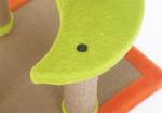 Four Story Kitten Climbing Frame Green / Orange Color Beautiful With Gazebo