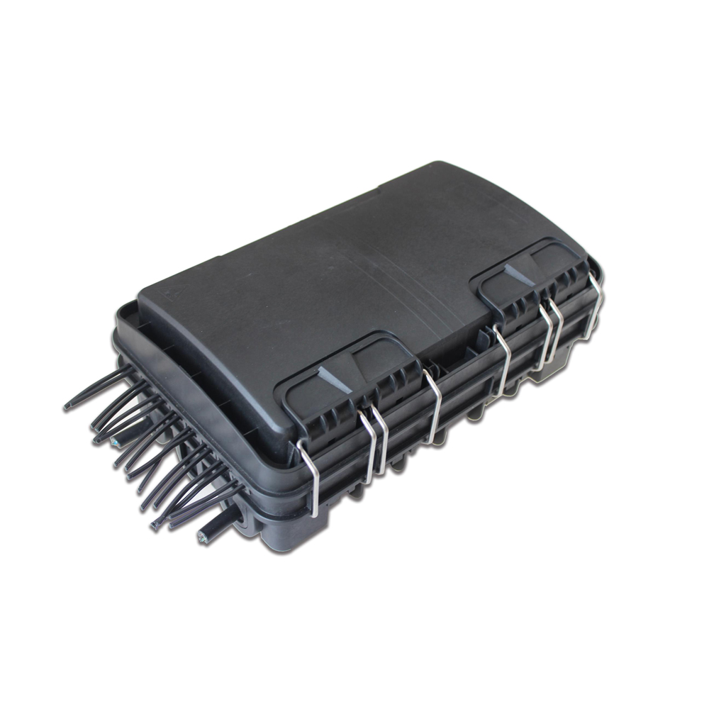 1x8 Aerial 24 Core Fiber Optic Splice Closure Connection Box For Steel Tube Splitter