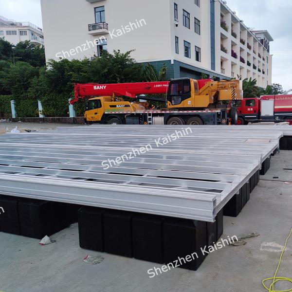 Buy cheap WPC Decking Water Floating Dock Aluminum Pontoon Platform For Swimming OR Fishing from wholesalers