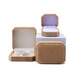 Eco-friendly Octagonal Shape Yellow Flannelette Jewelry Box for Necklace