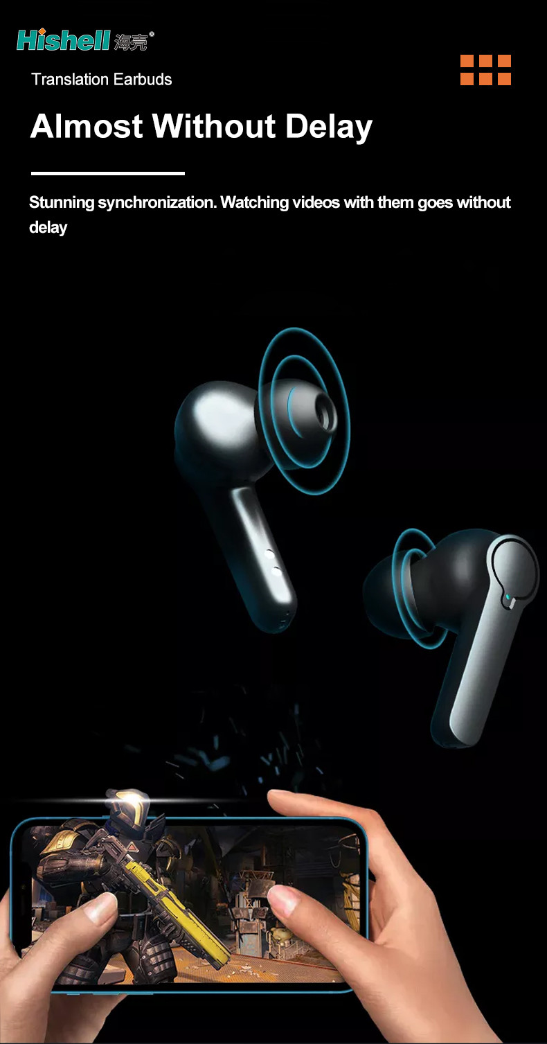 ENC TWS Wireless Real Time Translation 144 Langusges Translator Earbuds H003