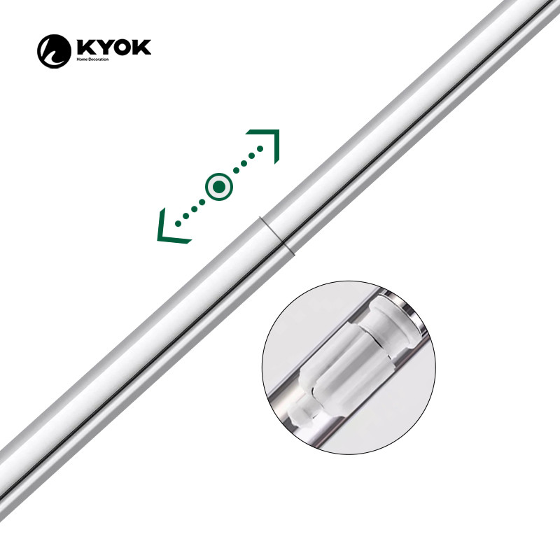 Multicolor Shower Curtain Rod 28mm Diameter Plating Treatment