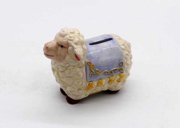 Buy cheap Strong Dolomite Ceramic Sheep Bank , Ceramic Coin Bank Figurine Farmhouse Decoration from wholesalers