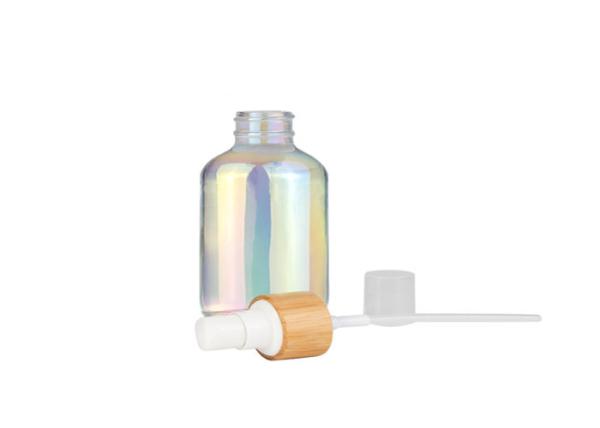 Buy cheap Electroplated Colorful Care Lotion Cream Spray Glass Pump Bottles With Bamboo Cap from wholesalers